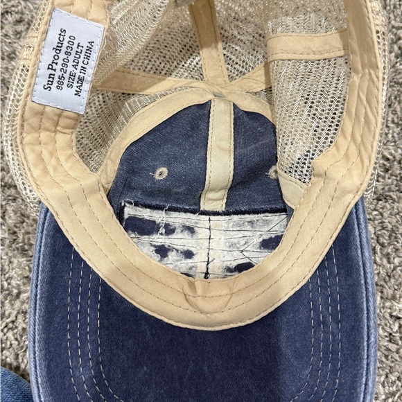 Blue and Tan New Orleans Cap - Picture 2 of 3